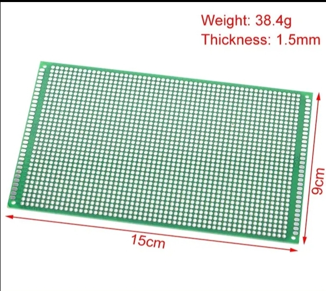 Double Sided PCB Breadboard Solder 15cm x 9cm